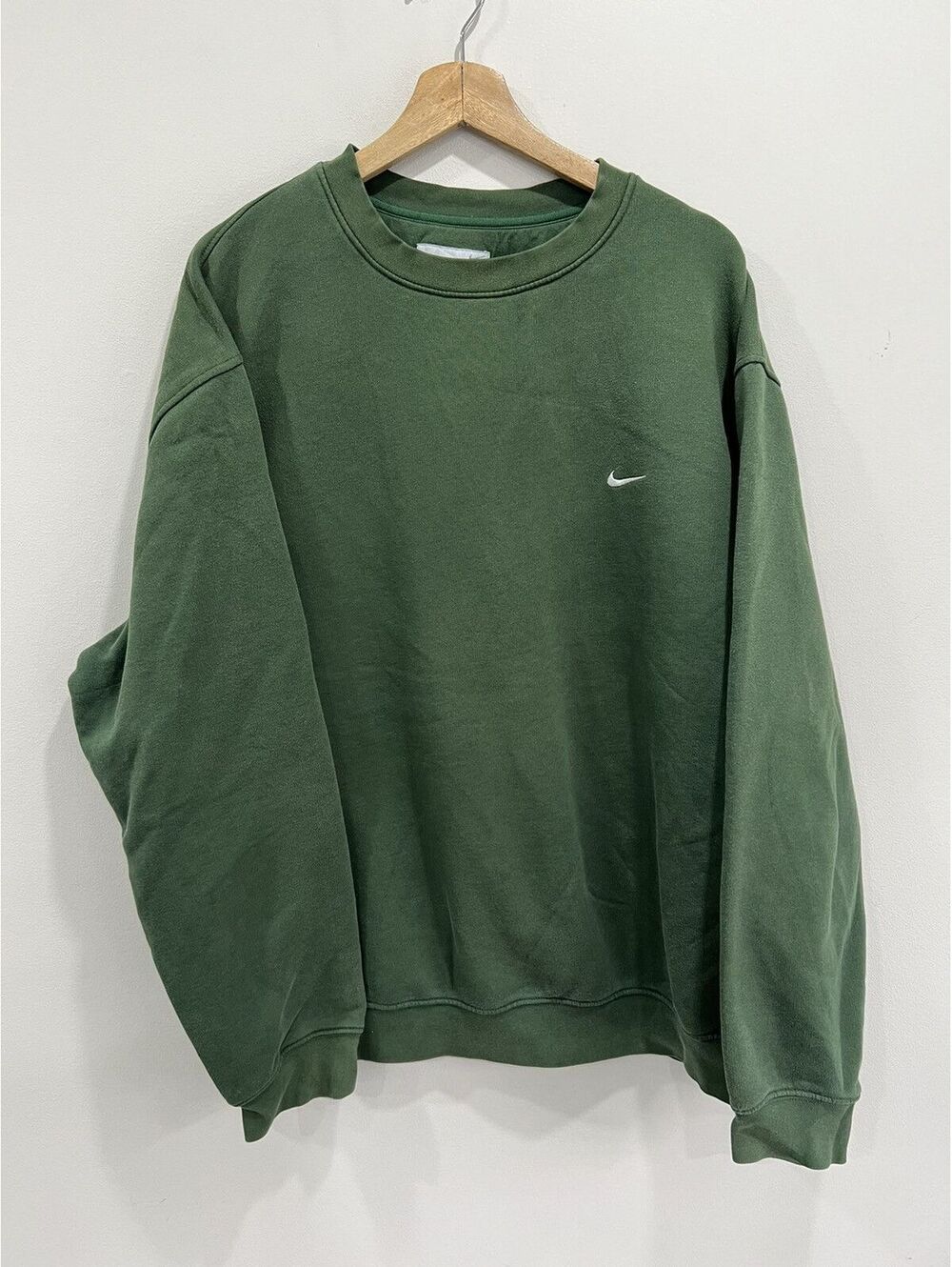 Vintage Nike Sweater Sweatshirt green swoosh check